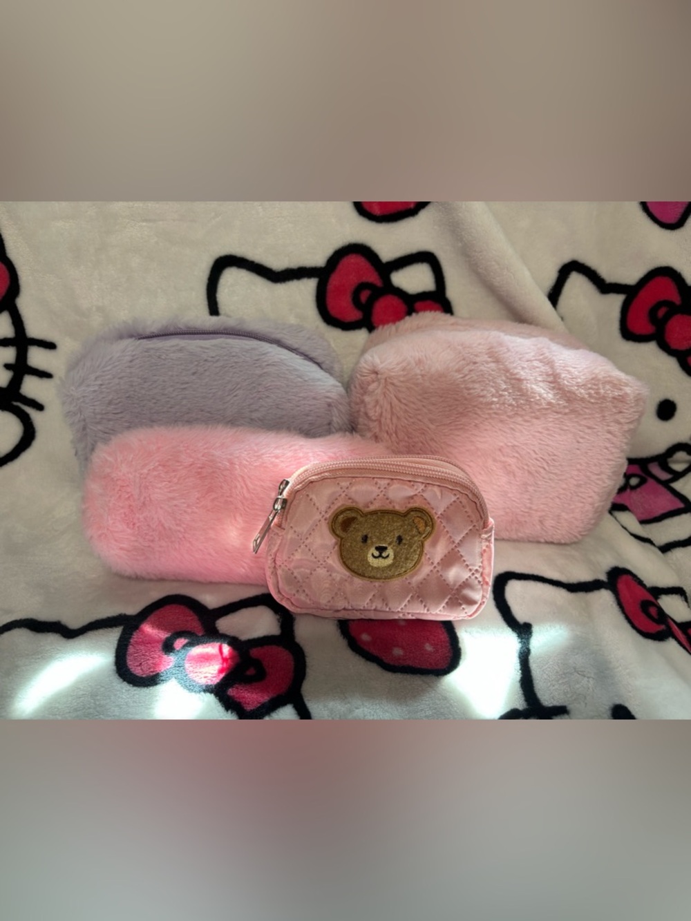 Cozy cosmetic pouch bundle